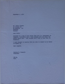 Futuro Corporation Of Colorado & Polykem Correspondence - Charles Cleworth To C.J. Olander - 090270