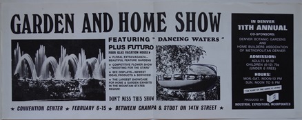 Double Sided Window Poster - Colorado Garden & Home Show - Feb 1970