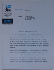 WestPoint Pepperell Press Release - How Do You Make A Foam Dome House? - Undated - 1