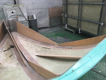 Tim Hoban - Base Section Undergoing Restoration Work August 2017