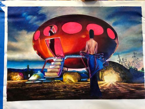 Futuro Painting - Cynda Valle - Joshua Tree