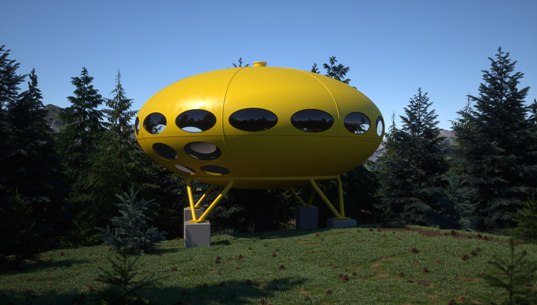 Futuro House Yellow - Simon Edwards